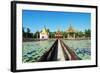 South East Asia, Myanmar, Bago, Lakeside Pagodas-Christian Kober-Framed Photographic Print