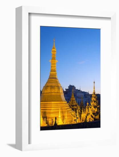 South East Asia, Myanmar, Yangon, Sule Paya Pagoda-Christian Kober-Framed Photographic Print