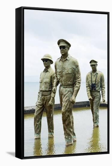 South East Asia, Philippines, Leyte, Tacloban, Macarthur Wwii Monument-Christian Kober-Framed Stretched Canvas