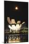 South East Asia, Singapore, Art Science Museum and Full Moon-Christian Kober-Mounted Photographic Print