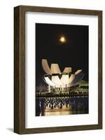 South East Asia, Singapore, Art Science Museum and Full Moon-Christian Kober-Framed Photographic Print