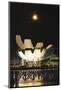 South East Asia, Singapore, Art Science Museum and Full Moon-Christian Kober-Mounted Photographic Print