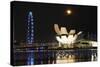 South East Asia, Singapore, Art Science Museum and Full Moon-Christian Kober-Stretched Canvas