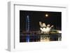 South East Asia, Singapore, Art Science Museum and Full Moon-Christian Kober-Framed Photographic Print