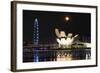 South East Asia, Singapore, Art Science Museum and Full Moon-Christian Kober-Framed Photographic Print