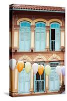 South East Asia, Singapore, Chinatown, Shutters on Colonial Building-Christian Kober-Stretched Canvas