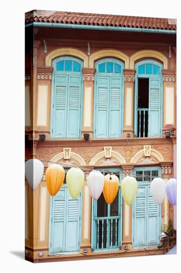 South East Asia, Singapore, Chinatown, Shutters on Colonial Building-Christian Kober-Stretched Canvas