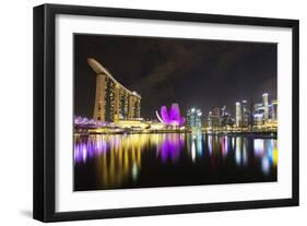 South East Asia, Singapore, Marina Bay Sands and Art Science Museum-Christian Kober-Framed Photographic Print