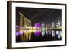 South East Asia, Singapore, Marina Bay Sands and Art Science Museum-Christian Kober-Framed Photographic Print