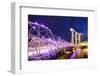 South East Asia, Singapore, Marina Bay Sands and Helix Bridge-Christian Kober-Framed Photographic Print