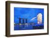 South East Asia, Singapore, Merlion and Marina Bay Sands-Christian Kober-Framed Photographic Print