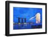 South East Asia, Singapore, Merlion and Marina Bay Sands-Christian Kober-Framed Photographic Print