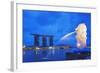 South East Asia, Singapore, Merlion and Marina Bay Sands-Christian Kober-Framed Photographic Print