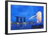 South East Asia, Singapore, Merlion and Marina Bay Sands-Christian Kober-Framed Photographic Print