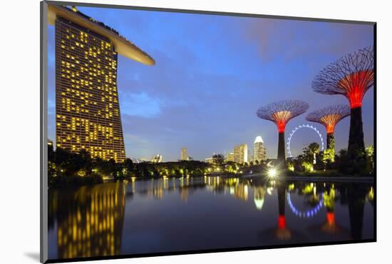 South East Asia, Singapore, South East Asia, Singapore, Gardens by the Bay and Marina Bay Sands-Christian Kober-Mounted Photographic Print