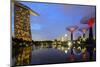 South East Asia, Singapore, South East Asia, Singapore, Gardens by the Bay and Marina Bay Sands-Christian Kober-Mounted Photographic Print