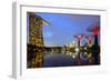 South East Asia, Singapore, South East Asia, Singapore, Gardens by the Bay and Marina Bay Sands-Christian Kober-Framed Photographic Print