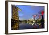 South East Asia, Singapore, South East Asia, Singapore, Gardens by the Bay and Marina Bay Sands-Christian Kober-Framed Photographic Print