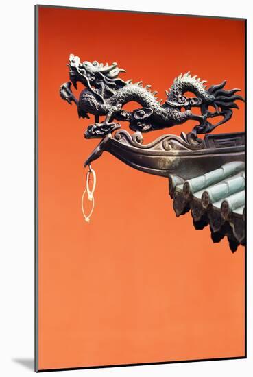 South East Asia, Singapore, Thian Hock Keng Temple, Detail of Dragon Sculpture-Christian Kober-Mounted Photographic Print