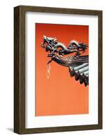 South East Asia, Singapore, Thian Hock Keng Temple, Detail of Dragon Sculpture-Christian Kober-Framed Photographic Print