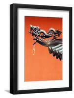 South East Asia, Singapore, Thian Hock Keng Temple, Detail of Dragon Sculpture-Christian Kober-Framed Photographic Print