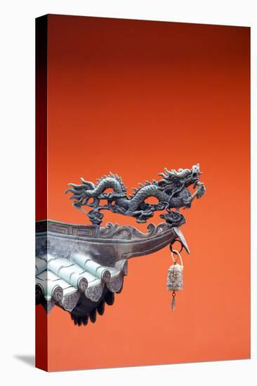 South East Asia, Singapore, Thian Hock Keng Temple, Detail of Dragon Sculpture-Christian Kober-Stretched Canvas