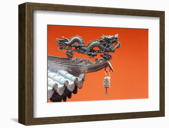 South East Asia, Singapore, Thian Hock Keng Temple, Detail of Dragon Sculpture-Christian Kober-Framed Photographic Print