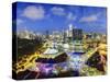 South East Asia, Singapore, View Over Entertainment District of Clarke Quay-Gavin Hellier-Stretched Canvas