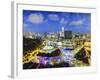 South East Asia, Singapore, View Over Entertainment District of Clarke Quay-Gavin Hellier-Framed Photographic Print