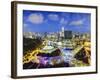 South East Asia, Singapore, View Over Entertainment District of Clarke Quay-Gavin Hellier-Framed Photographic Print