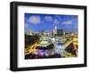 South East Asia, Singapore, View Over Entertainment District of Clarke Quay-Gavin Hellier-Framed Photographic Print