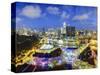 South East Asia, Singapore, View Over Entertainment District of Clarke Quay-Gavin Hellier-Stretched Canvas