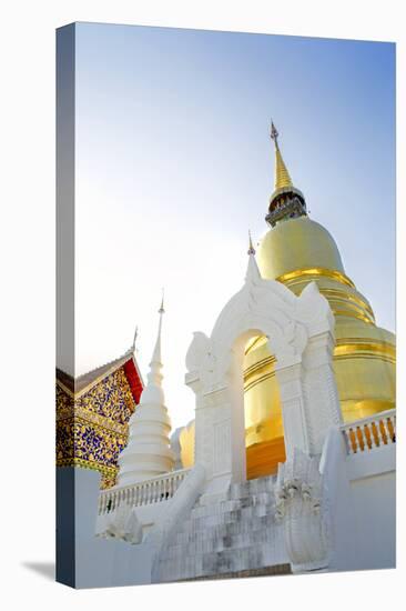 South East Asia, Thailand, Lanna, Chiang Mai, Wat Wat Suan Dok-Alex Robinson-Stretched Canvas