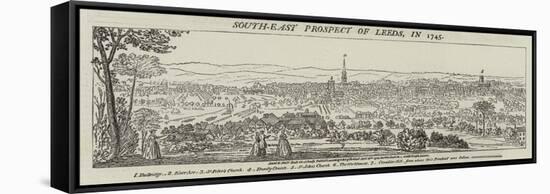 South-East Prospect of Leeds, in 1745-null-Framed Stretched Canvas