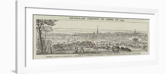 South-East Prospect of Leeds, in 1745-null-Framed Giclee Print