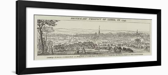 South-East Prospect of Leeds, in 1745-null-Framed Giclee Print