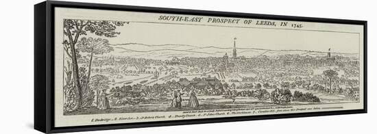 South-East Prospect of Leeds, in 1745-null-Framed Stretched Canvas