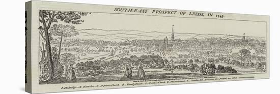 South-East Prospect of Leeds, in 1745-null-Stretched Canvas