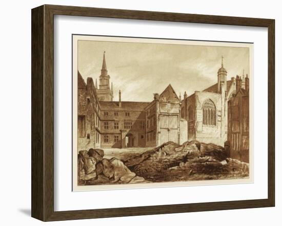 South-East View of Guildhall Chapel and Blackwell Hall, City of London, 1886-null-Framed Giclee Print