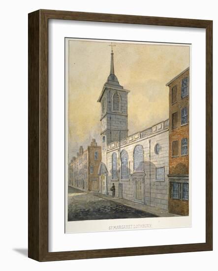 South-East View of the Church of St Margaret Lothbury, City of London, 1815-William Pearson-Framed Giclee Print