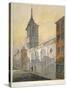 South-East View of the Church of St Margaret Lothbury, City of London, 1815-William Pearson-Stretched Canvas