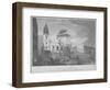 South-East View of the Church of St Michael, Crooked Lane, City of London, 1830-John Wells-Framed Giclee Print