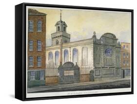 South-East View of the Church of St Stephen, Coleman Street, City of London, 1815-William Pearson-Framed Stretched Canvas