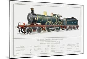 South Eastern and Chatham Railway Express Loco No 735-W.j. Stokoe-Mounted Art Print