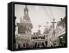 South End of Bowery, Coney Island, N.Y.-null-Framed Stretched Canvas