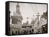 South End of Bowery, Coney Island, N.Y.-null-Framed Stretched Canvas