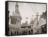 South End of Bowery, Coney Island, N.Y.-null-Framed Stretched Canvas