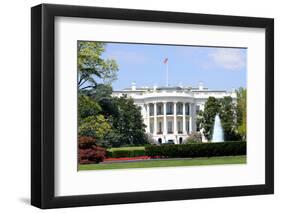 South Facade and South Lawn of the White House in Washington DC in Spring Colors-1photo-Framed Premium Photographic Print