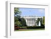 South Facade and South Lawn of the White House in Washington DC in Spring Colors-1photo-Framed Premium Photographic Print