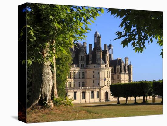 South Facade, Chateau De Chambord, Chambord, Loir Et Cher, Loire Valley, France-Dallas & John Heaton-Stretched Canvas